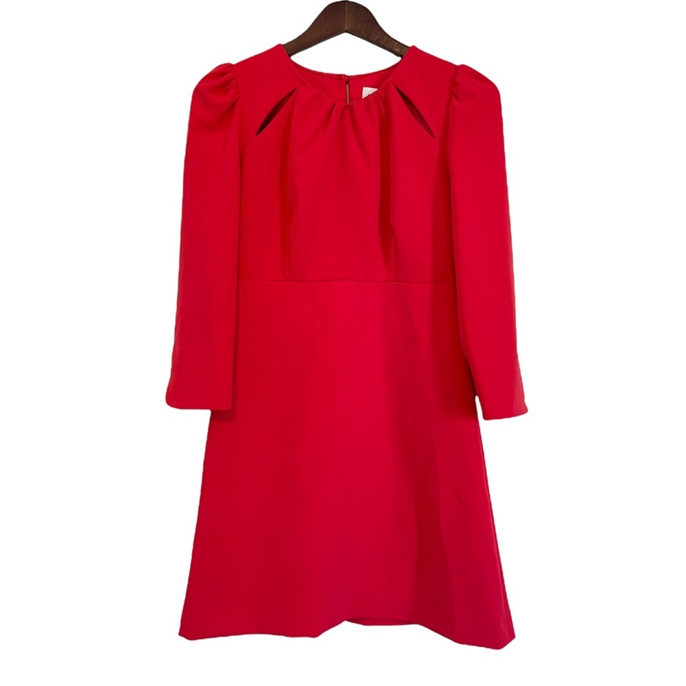 Milly Red Puff Sleeve Cutout Dress, Size 4